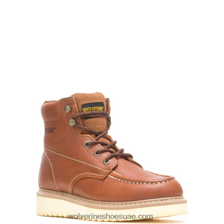 ⁦رجال حذاء العمل moc-toe steel-toe eh 6 " X000RZ23 Wolverine تان⁩ - الصورة ⁦2⁩