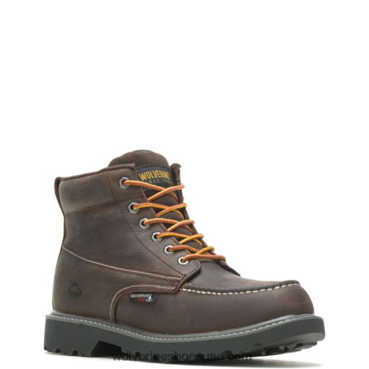 ⁦رجال Floorhand moc toe 6 work boot X000RZ170 Wolverine قهوة داكنة⁩ - الصورة ⁦2⁩