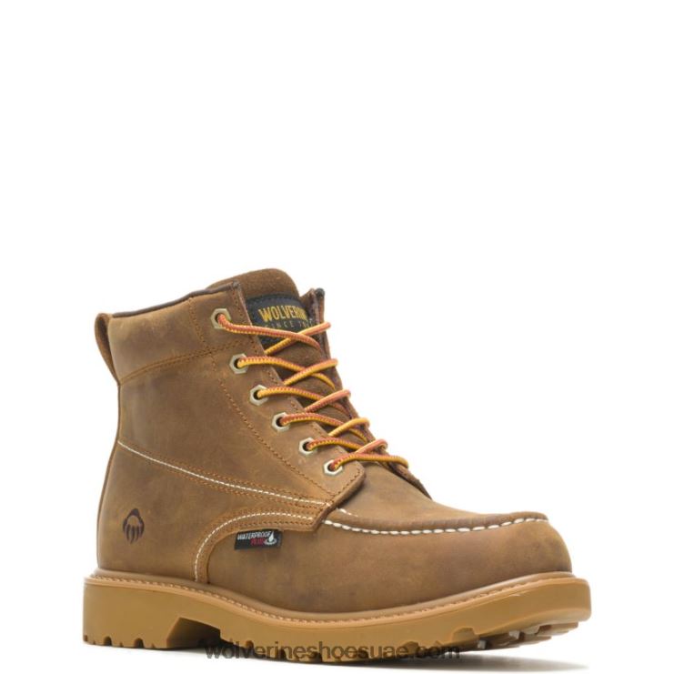 ⁦رجال Floorhand moc toe 6 work boot X000RZ171 Wolverine تان⁩ - الصورة ⁦2⁩